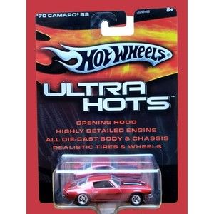 2005 Hot Wheels Ultra Hots '70 Chevy Camaro RS RED Real Riders Die-Cast 1:64 MOC